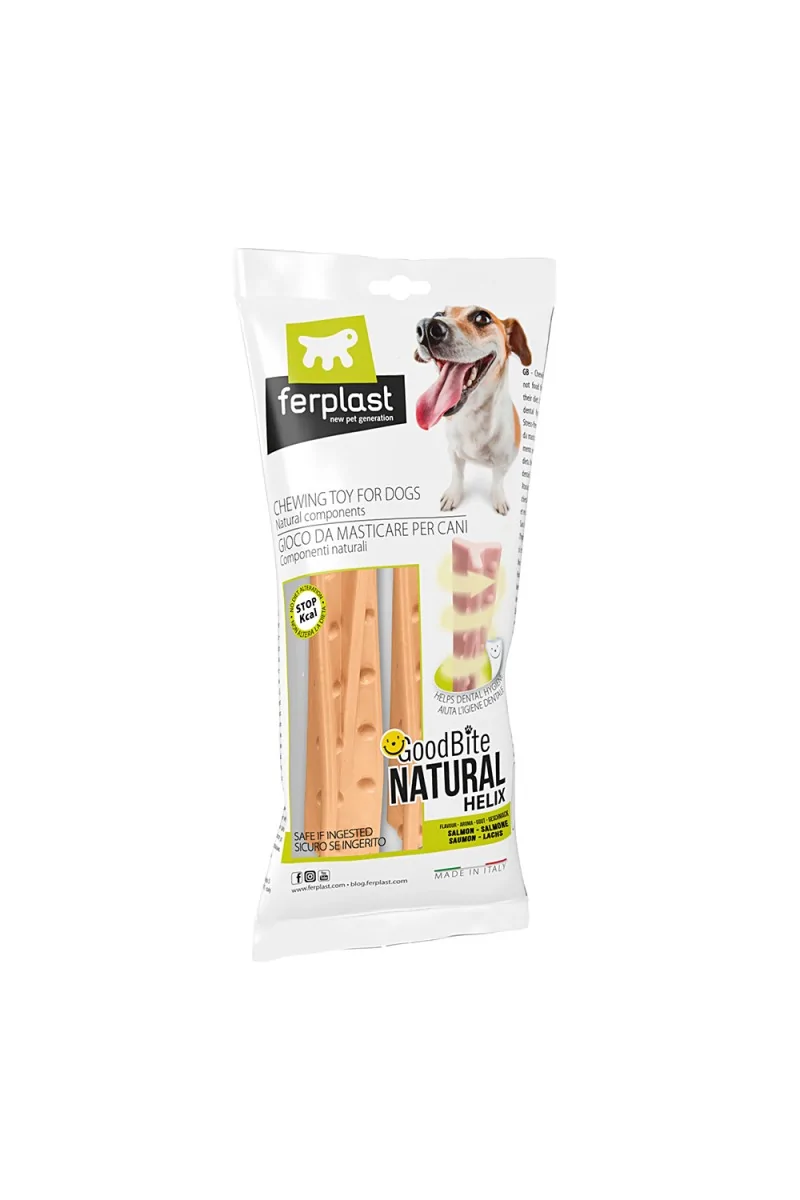 Suplementos Ferplast Snack Goddbite Natural Helix Salmon M 23Gr 2Uds