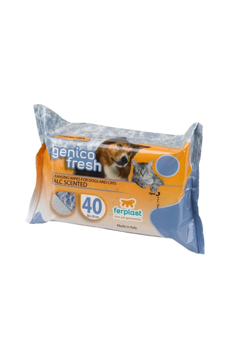 Ferplast Toallitas Genico Fresh Peero Y Gato Talco 40Uds