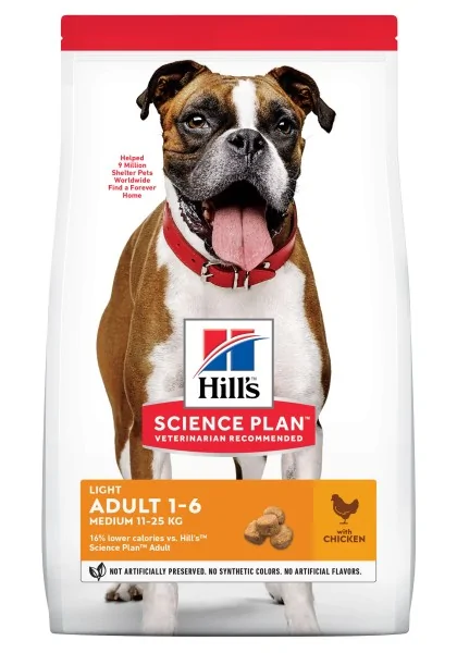 Dieta Proteinas Perro HillS Hsp Canine Adult Light Mediana Pollo 2,5Kg