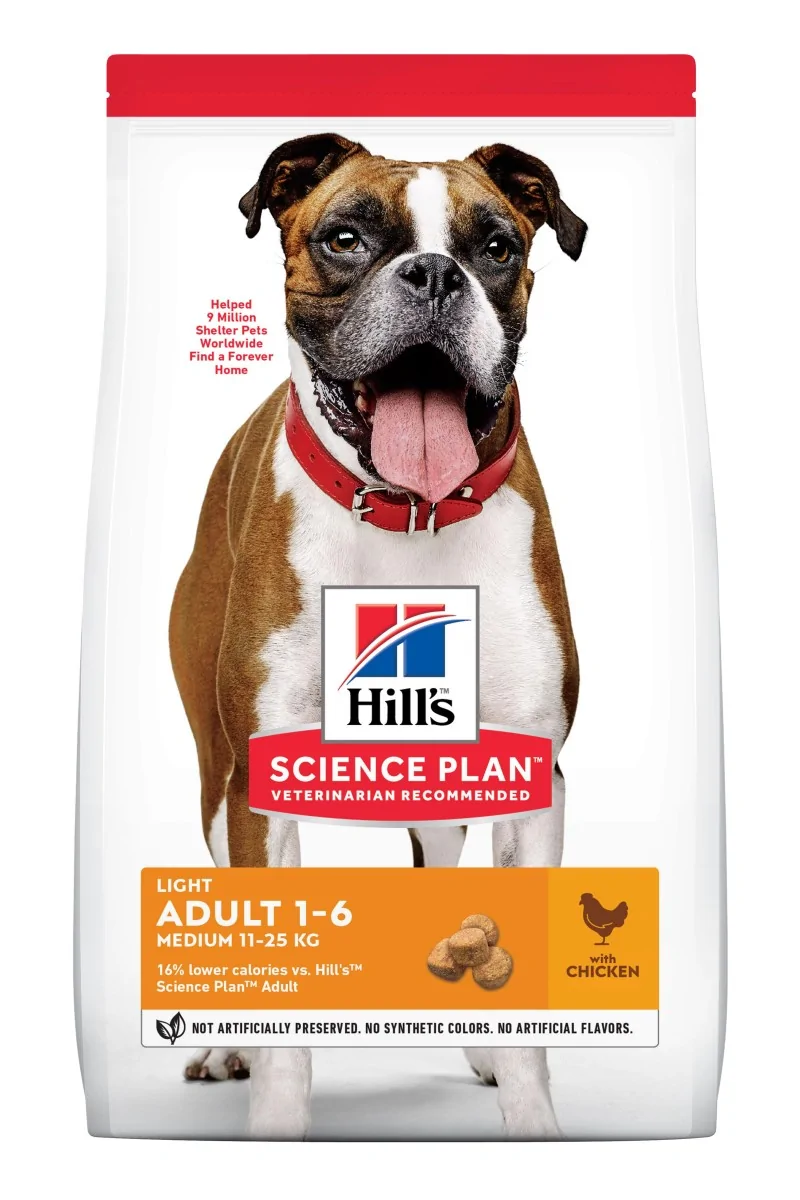 Dieta Proteinas Perro HillS Hsp Canine Adult Light Mediana Pollo 2,5Kg