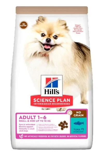 Dieta Proteinas Perro HillS Hsp Canine Adult No Grain Small Mini Atun 1,5Kg