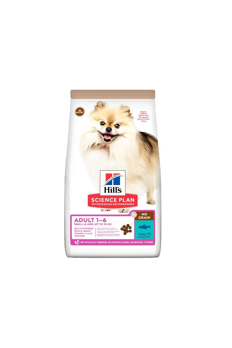 Dieta Proteinas Perro HillS Hsp Canine Adult No Grain Small Mini Atun 1,5Kg