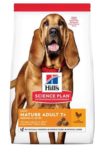 Dieta Proteinas Perro HillS Hsp Canine Mature 7+ Light Medium Pollo 14Kg