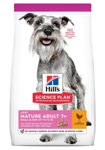 Dieta Proteinas Perro HillS Hsp Canine Mature 7+ Light Small Mini Pollo 2,5Kg