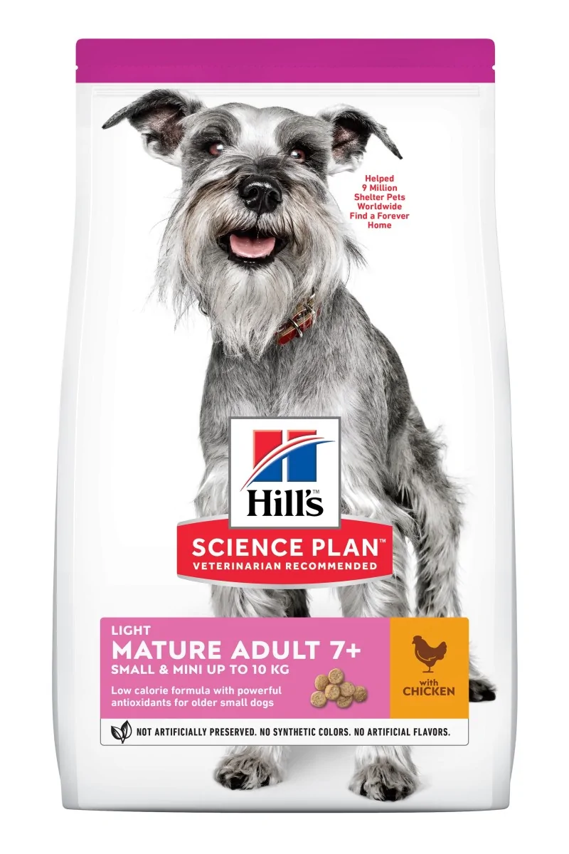 Dieta Proteinas Perro HillS Hsp Canine Mature 7+ Light Small Mini Pollo 2,5Kg