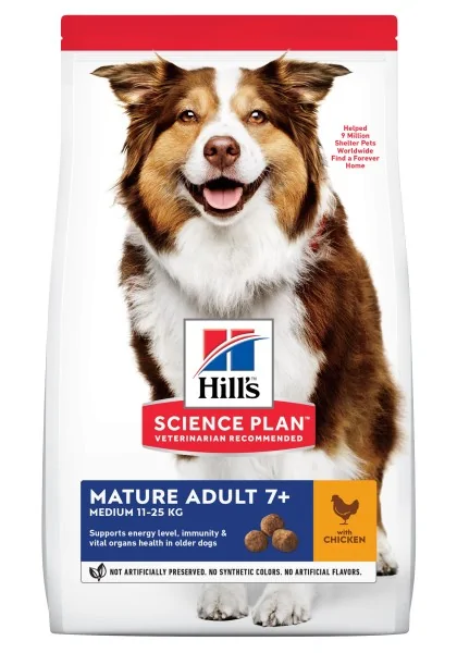 Dieta Proteinas Perro HillS Hsp Canine Mature 7+ Medium Pollo 14Kg