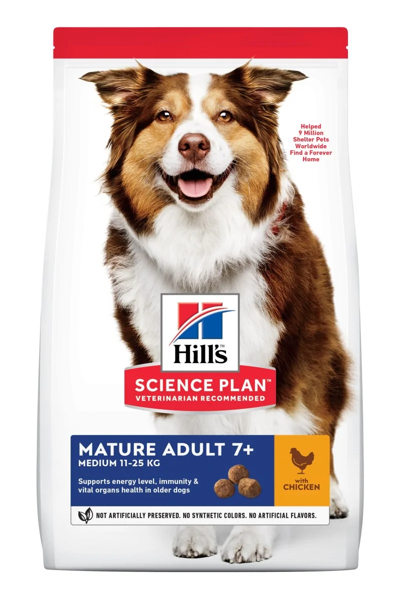 Dieta Proteinas Perro HillS Hsp Canine Mature 7+ Medium Pollo 14Kg