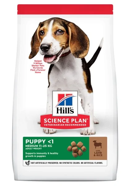 Dieta Proteinas Perro HillS Hsp Canine Puppy Medium Cordero Arroz 14Kg