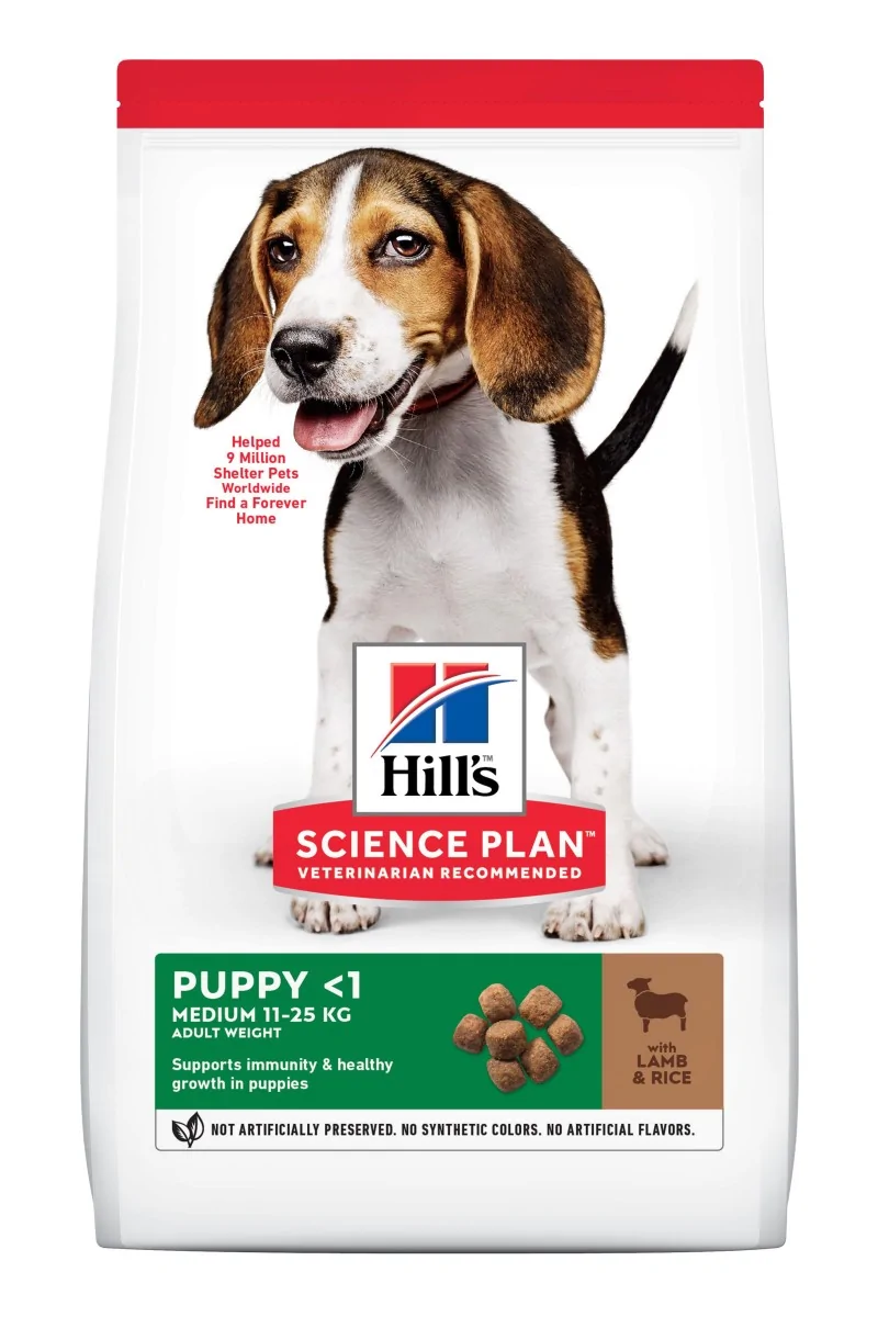 Dieta Proteinas Perro HillS Hsp Canine Puppy Medium Cordero Arroz 14Kg