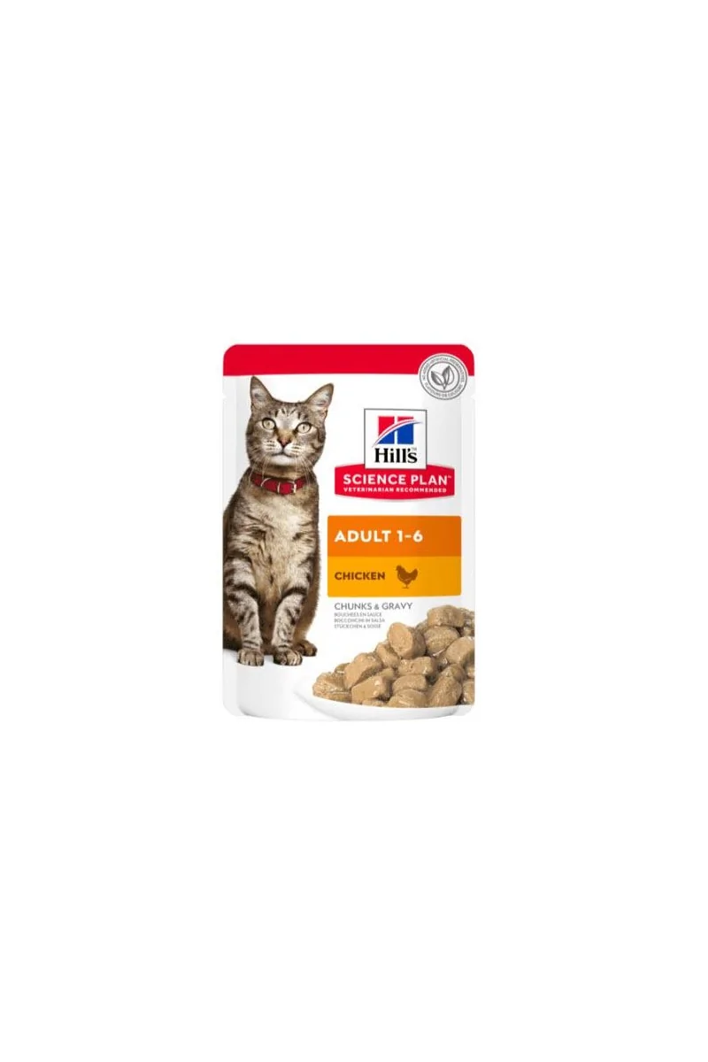 Dieta Proteinas Gato HillS Hsp Feline Adult Pollo Pouch Caja 12X85Gr