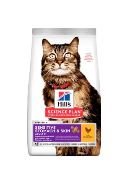 Dieta Proteinas Gato HillS Hsp Feline Adult Sensitive Stomach Skin Pollo 1,5Kg