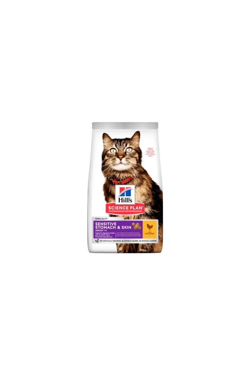 Dieta Proteinas Gato HillS Hsp Feline Adult Sensitive Stomach Skin Pollo 1,5Kg