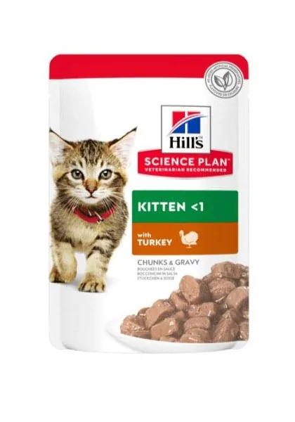 Dieta Proteinas Gato HillS Hsp Feline Kitten Pavo Pouch Caja 12X85Gr