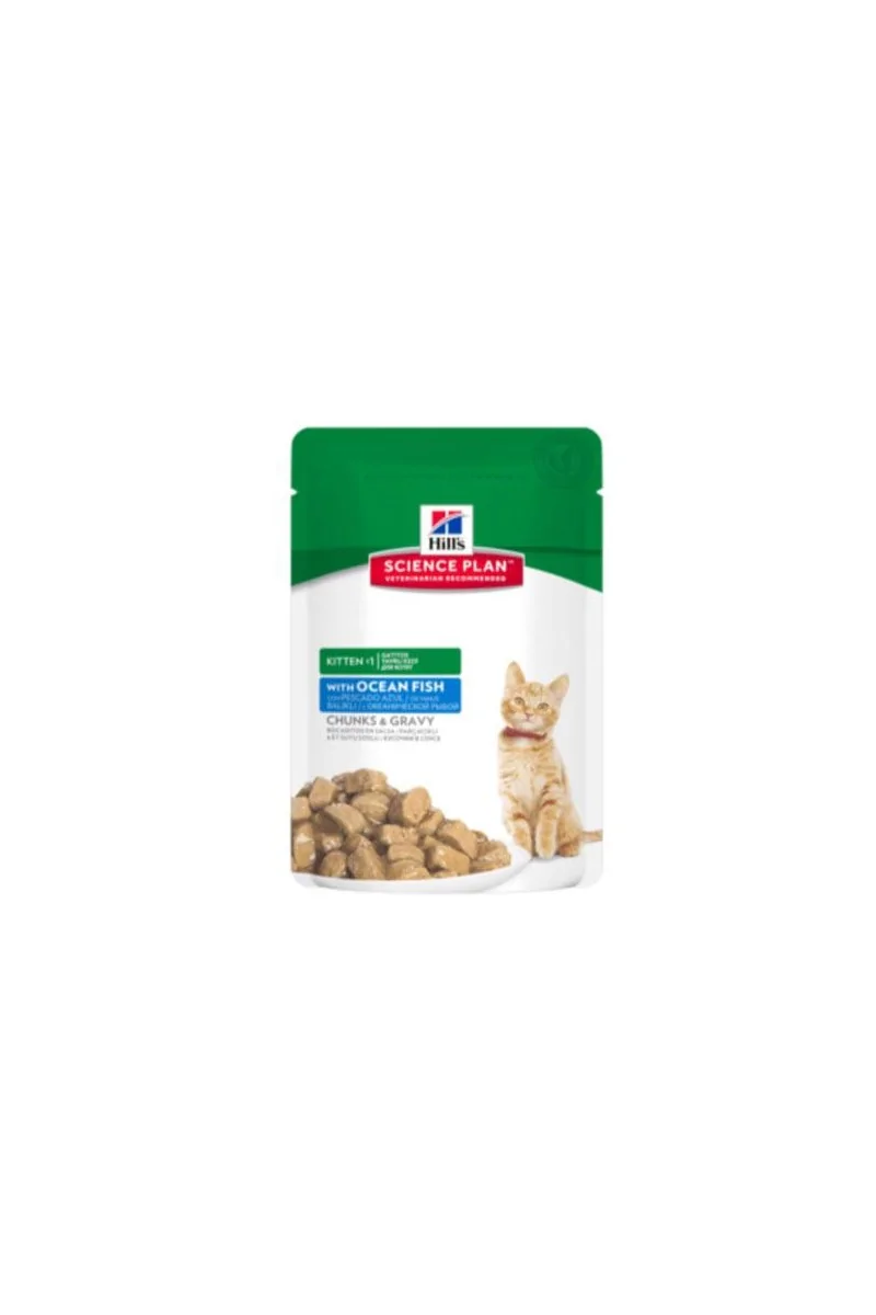 Dieta Proteinas Gato HillS Hsp Feline Kitten Pescado Azul Caja 12X85Gr