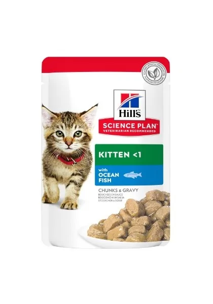 Dieta Proteinas Gato HillS Hsp Feline Kitten Pollo Pescado Azul 12X85Gr