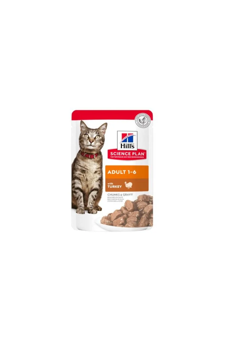 Dieta Proteinas Gato HillS Hsp Feline Sterilised Pavo Pouch Caja 12X85Gr