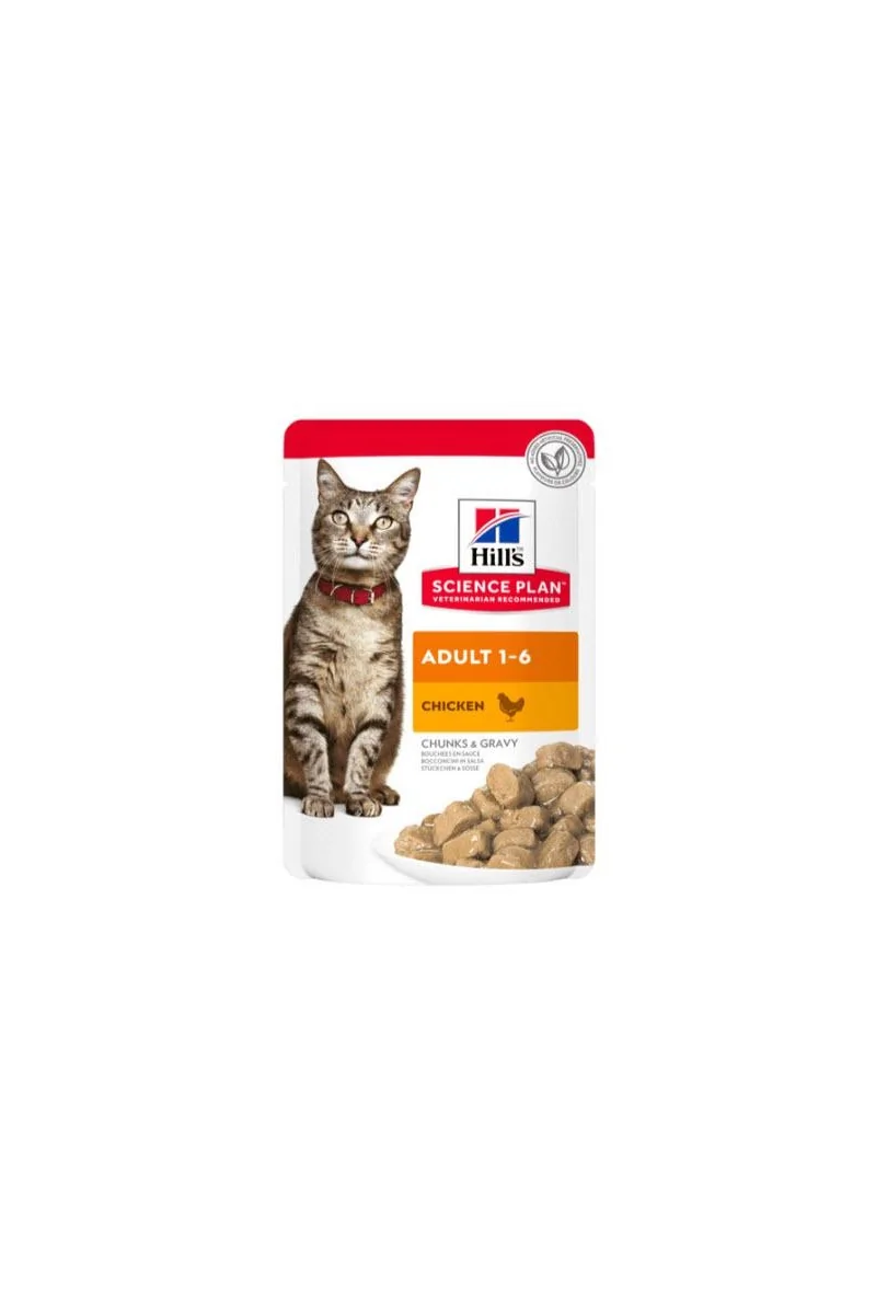 Dieta Proteinas Gato HillS Hsp Feline Sterilised Pollo Pouch Caja 12X85Gr