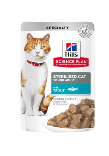 Dieta Proteinas Gato HillS Hsp Feline Sterilised Salmon Pouch Caja 12X85Gr