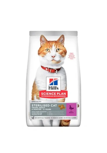 Dieta Proteinas Gato HillS Hsp Feline Young Adult Sterilised Pato 7Kg