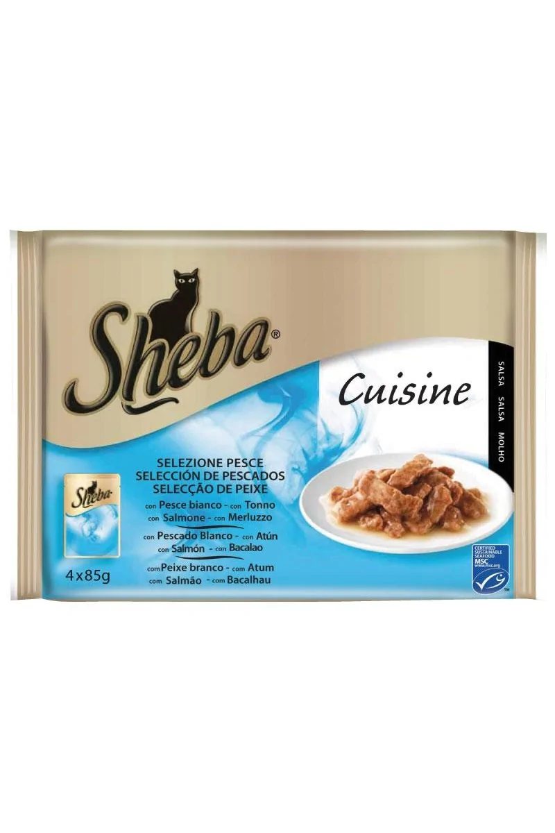 Suplemento Sheba Cuisine Seleccion Pescados Caja 13X4X85Gr