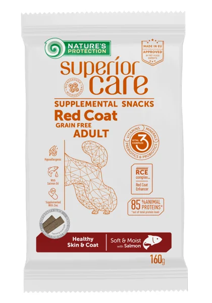 Dieta Proteinas Perro Natures Prot Red Dog Snack Hypoallerg Skin&Coat Salmon 160Gr