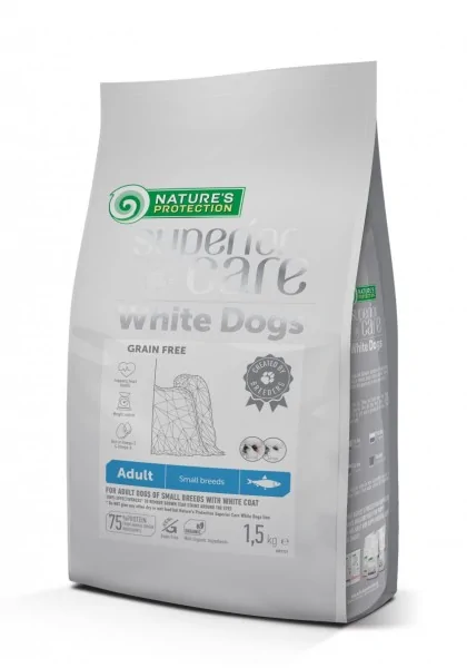 Dieta Proteinas Perro Natures Prot White Dog Adult Small Grain Free Arenque 1,5Kg