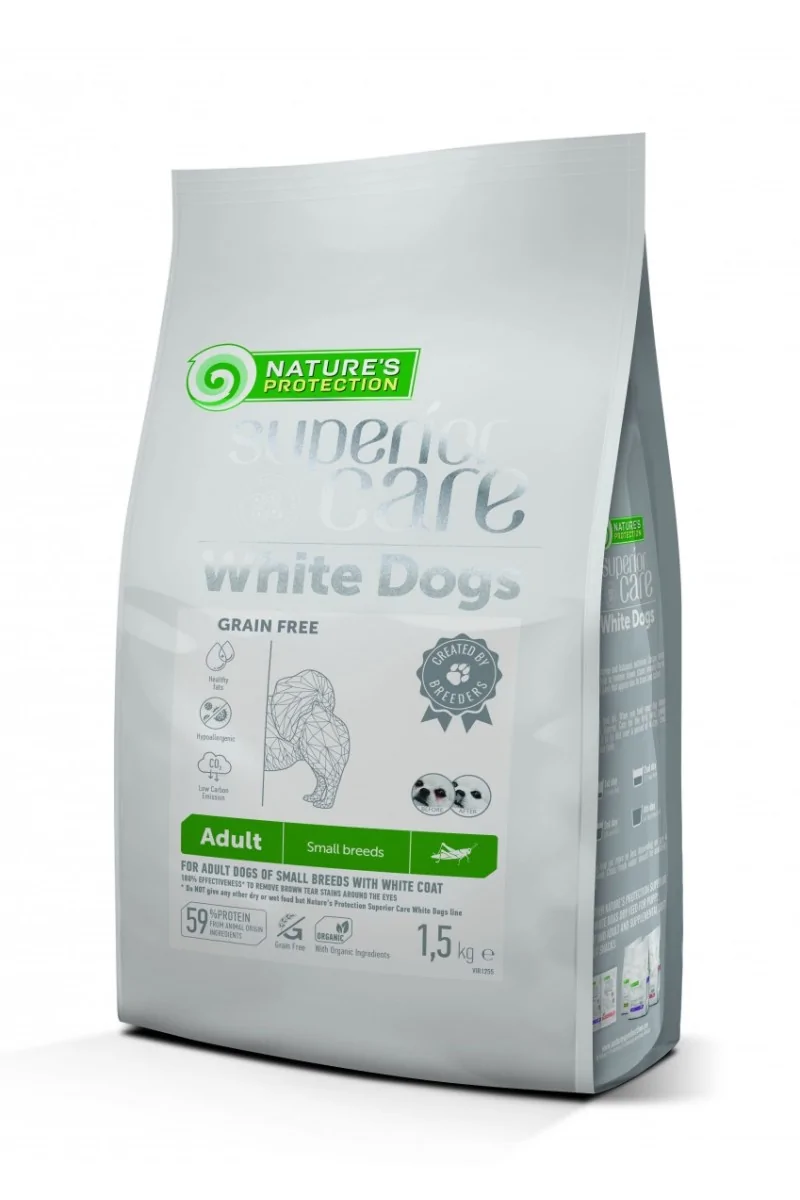 Dieta Proteinas Perro Natures Prot White Dog Adult Small Grain Free Insectos 1,5Kg