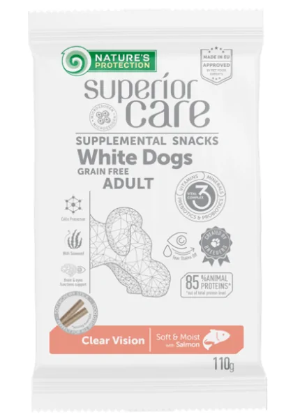 Dieta Proteinas Perro Natures Prot White Dog Snack Vision Grain Free Salmon 110Gr