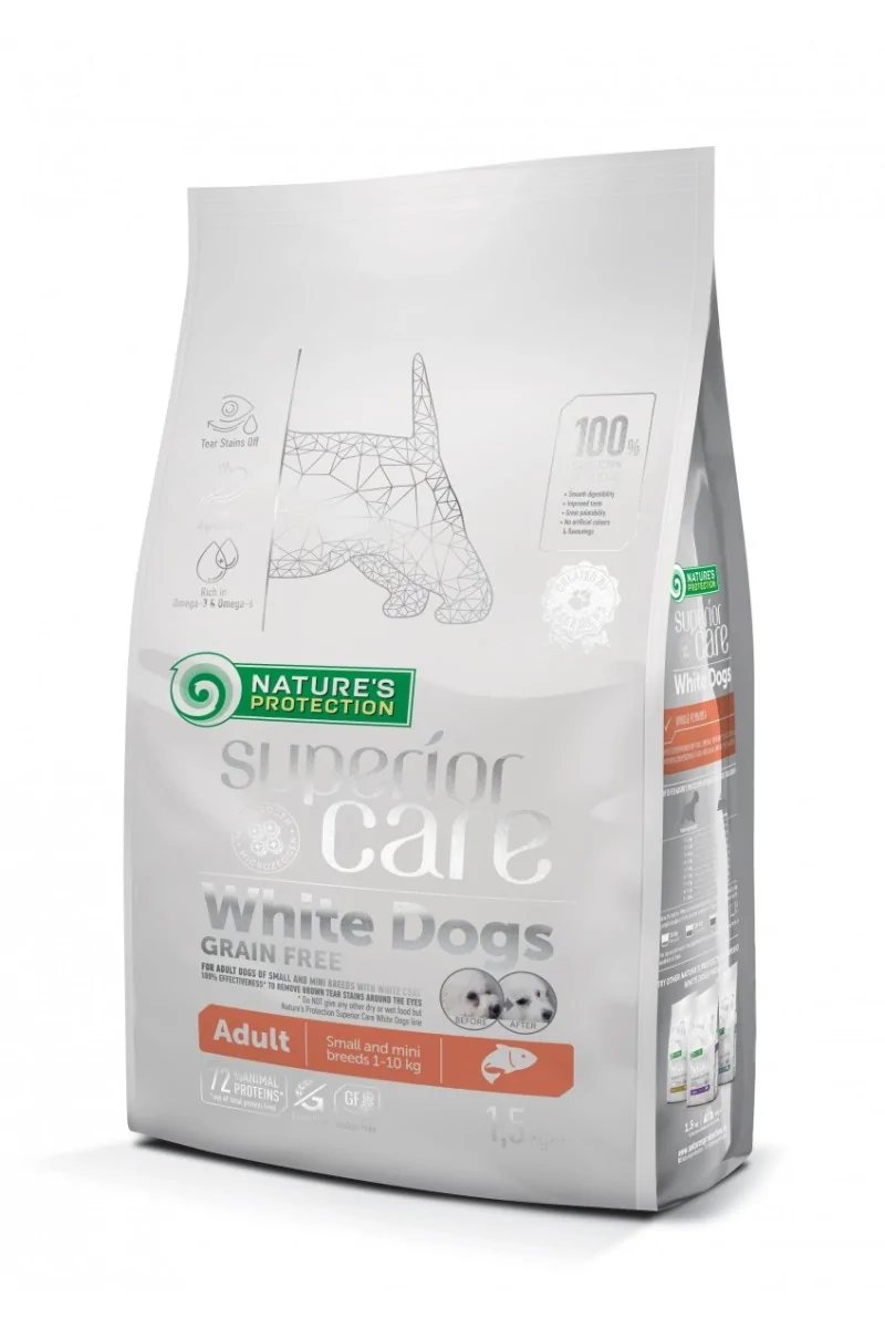 Dieta Proteinas Perro Natures Protection White Dog Adult Small Breed Salmon 10Kg