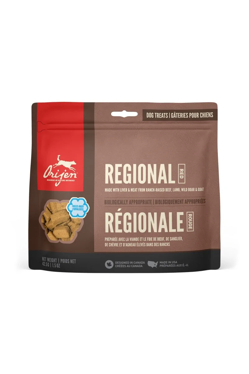 Comida Natural Perro Orijen Canine Adult Regional Red Treats 42,5Gr