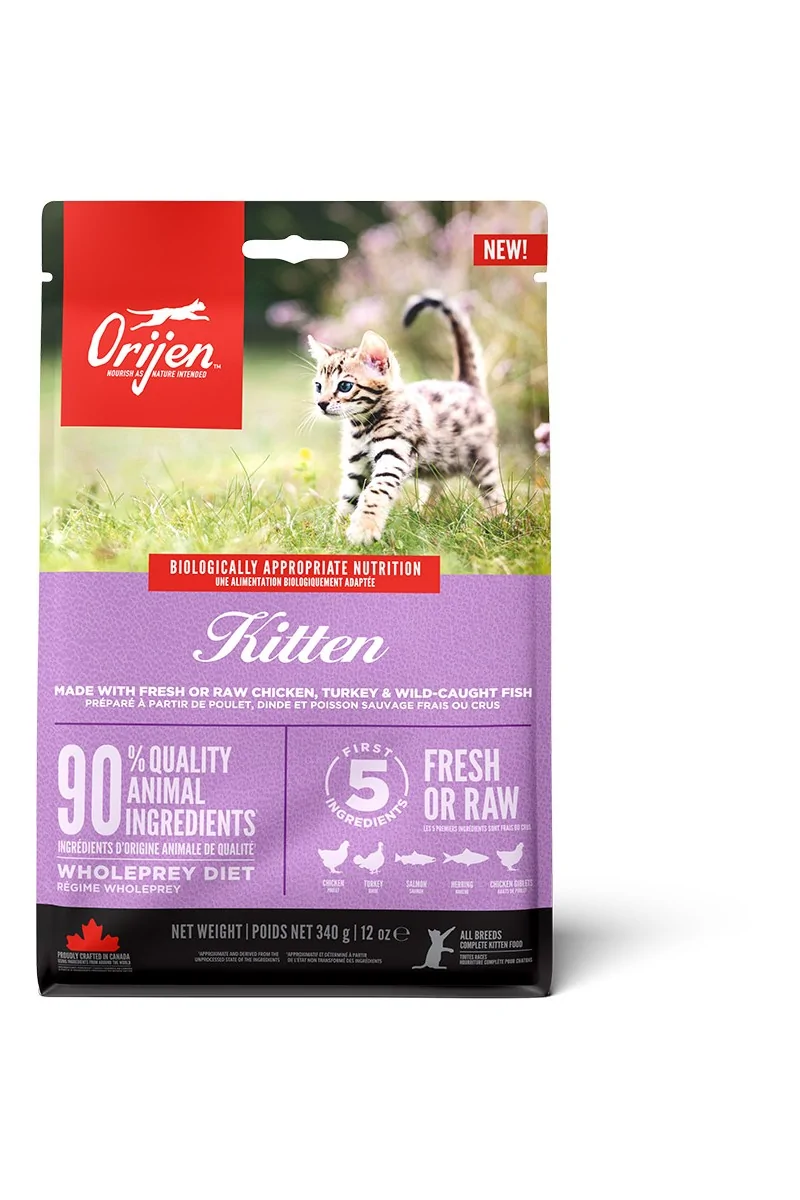 Comida Natural Gato Orijen Feline Kitten 340Grs