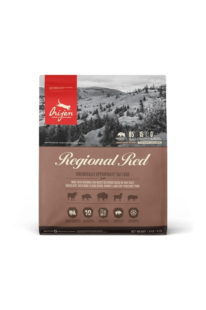 Comida Natural Gato Orijen Feline Regional Red 1,8Kg