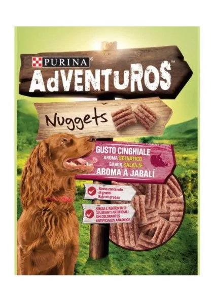 Dieta Natural Perro Adventuros Canine Nuggets Jabali Salvaje 6X90Gr