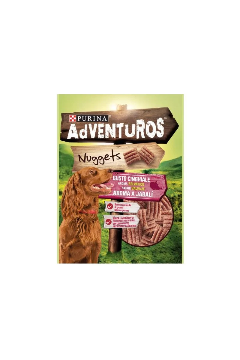 Dieta Natural Perro Adventuros Canine Nuggets Jabali Salvaje 6X90Gr