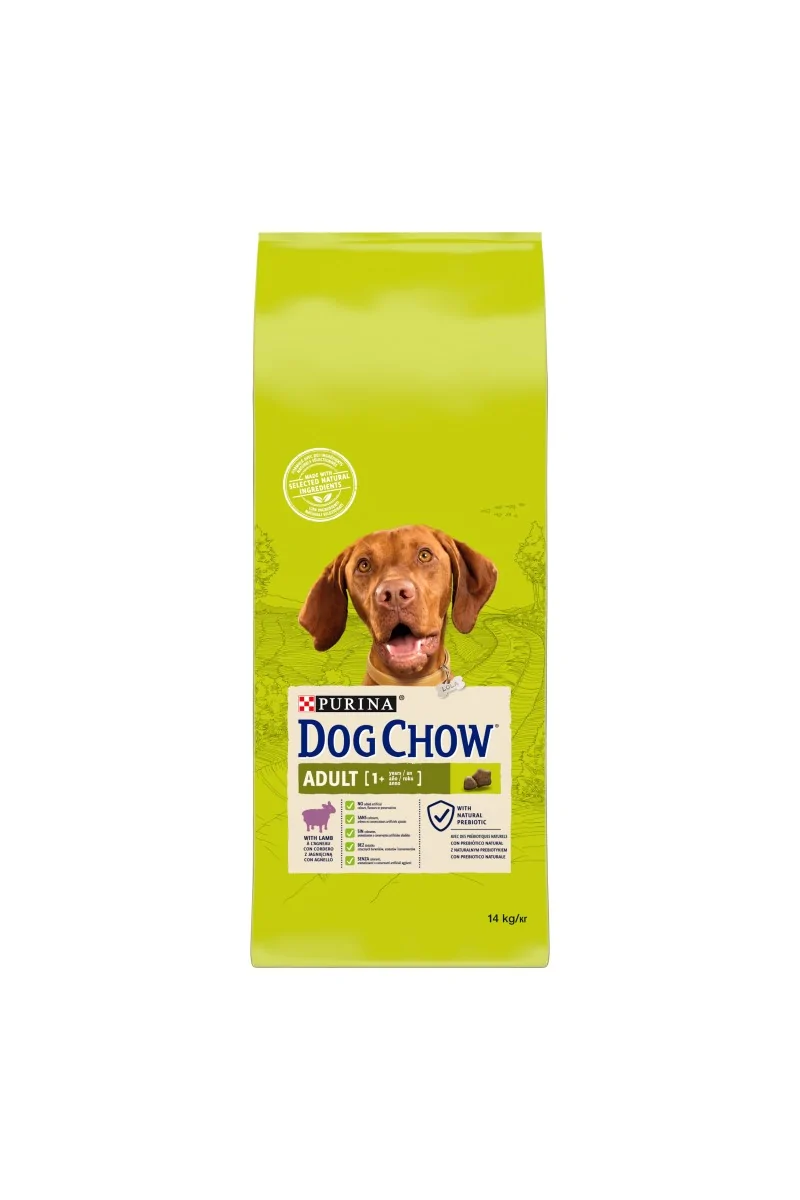 Dieta Natural Perro Dog Chow Canine Adult Cordero 14Kg