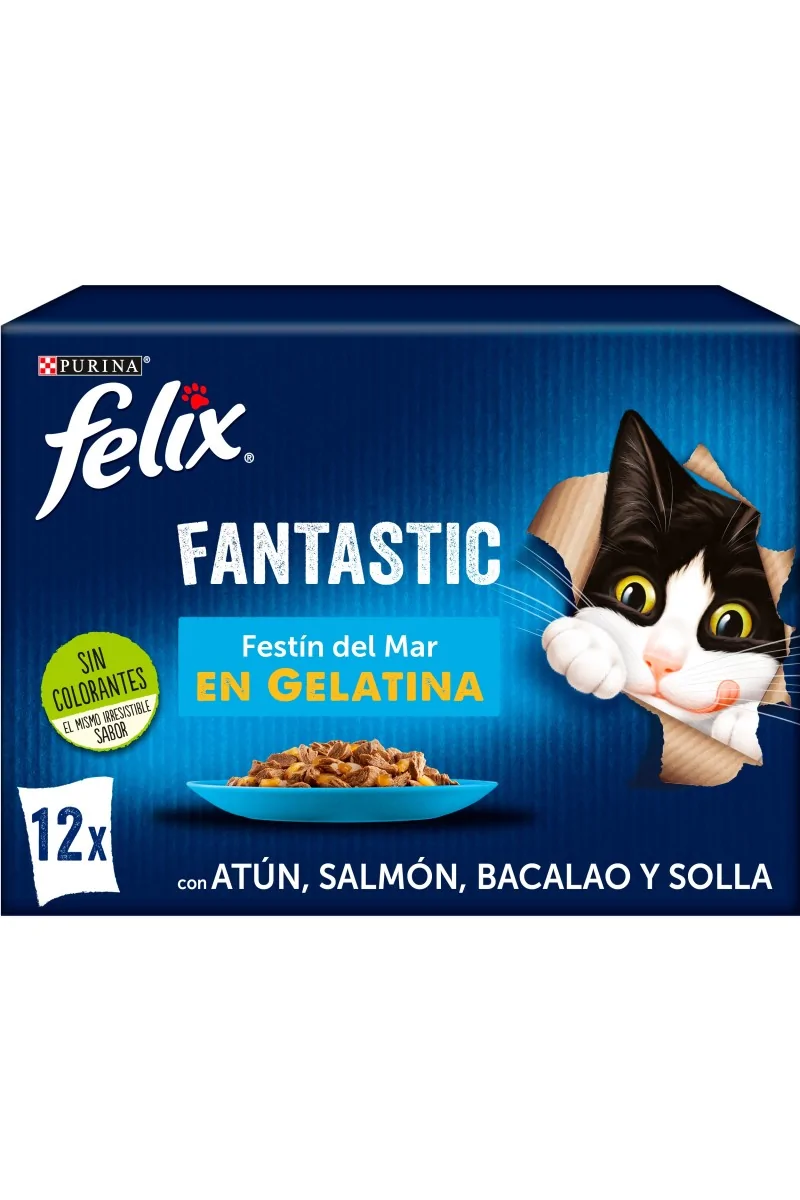 Dieta Natural Felix Fantastic Agail Pescado Del Oceano 12X85Gr