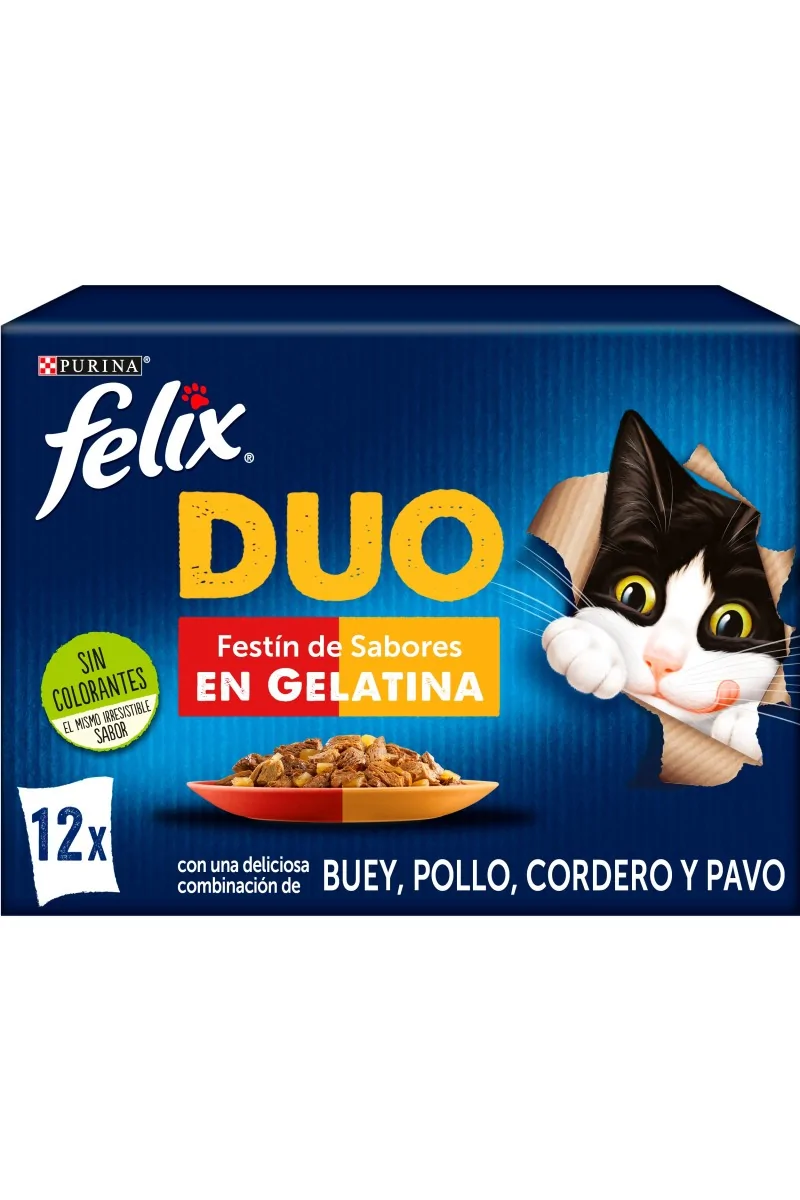 Dieta Natural Felix Fantastic Duo Delicious Carne 12X85Gr