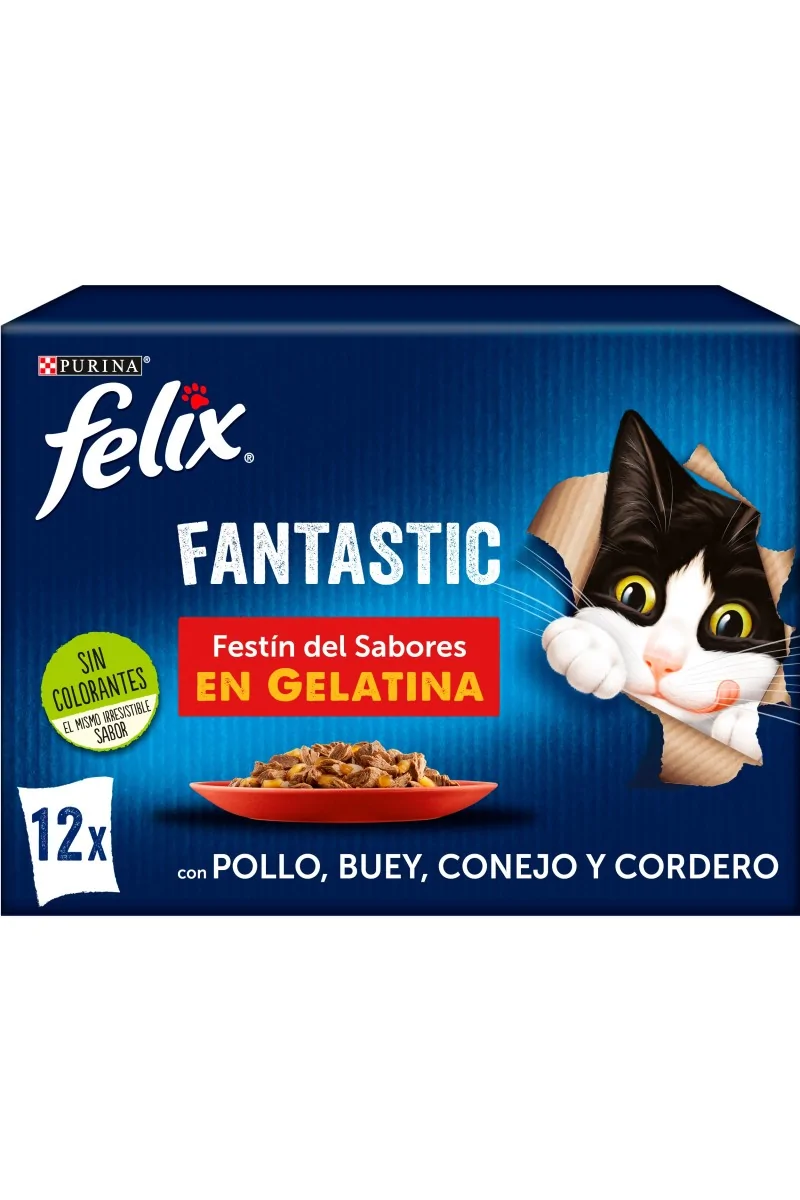 Dieta Natural Felix Fantastic Festin De Carnes Multipack 12X85Gr