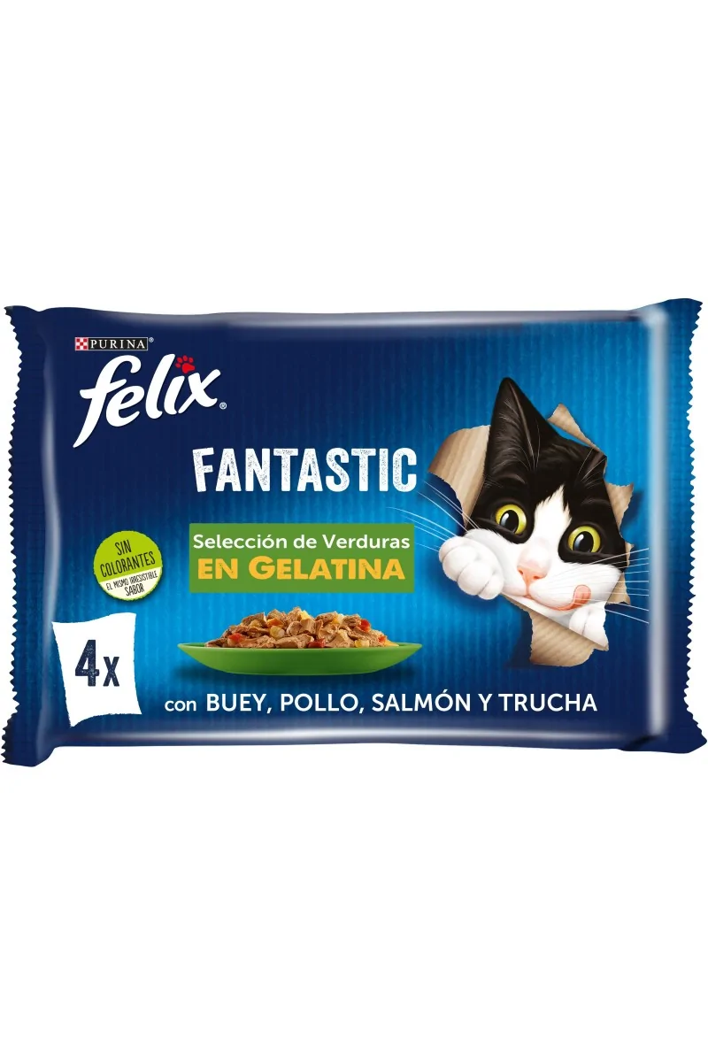 Dieta Natural Felix Fantastic Selección De Verduras 12X4X85Gr