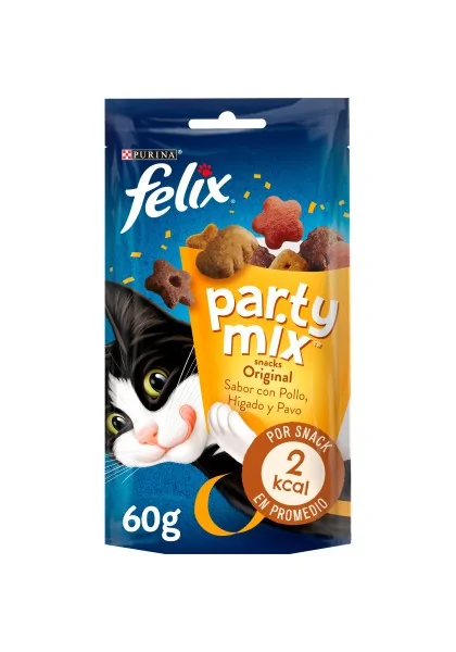 Dieta Natural Gato Felix Party Feline Mix Original Caja 8X60Gr