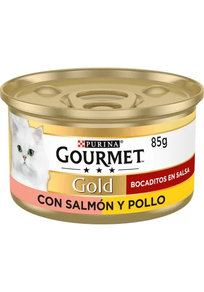 Dieta Natural Gourmet Gold Bocadi En Salsa Con Salmon/Pollo 85X24 Pack