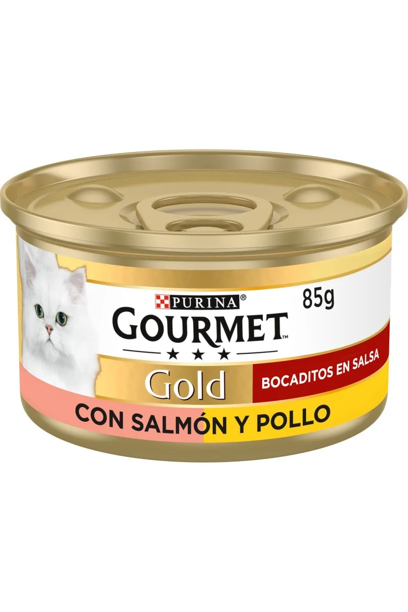 Dieta Natural Gourmet Gold Bocadi En Salsa Con Salmon/Pollo 85X24 Pack