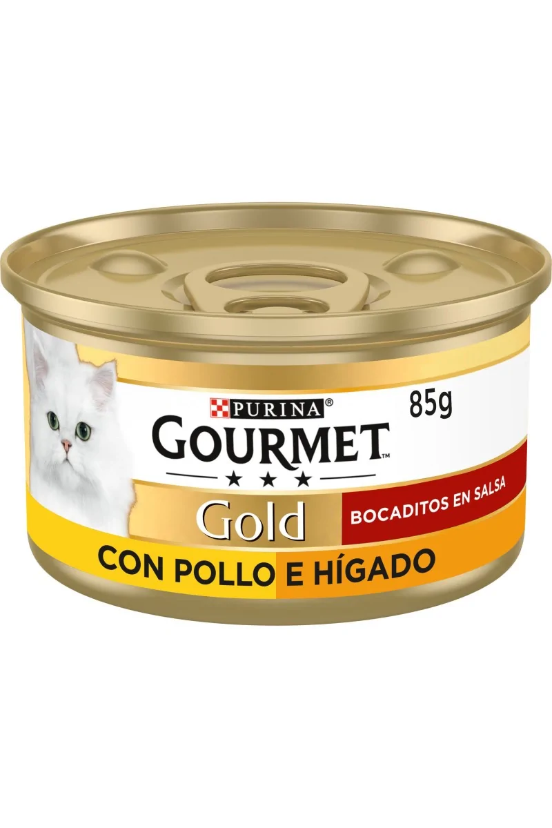 Dieta Natural Gourmet Gold Bocaditos Salsa Pollo Higado 24X85Gr