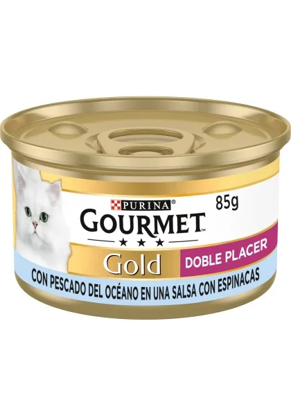 Dieta Natural Gourmet Gold Doble Placer Pescado Espinacas Caja 24X85Gr