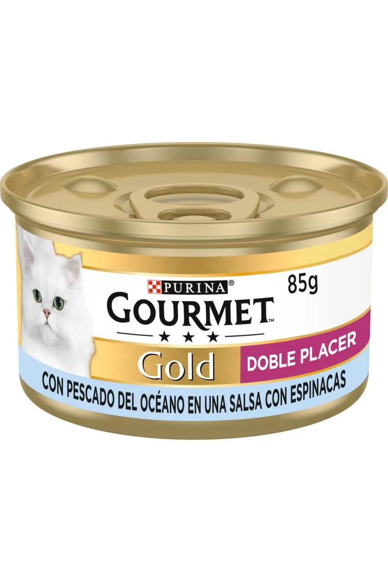 Dieta Natural Gourmet Gold Doble Placer Pescado Espinacas Caja 24X85Gr