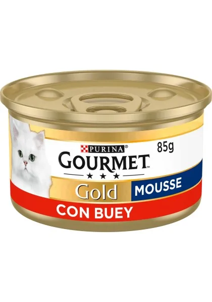 Dieta Natural Gourmet Gold Mousse Buey Caja 24X85Gr