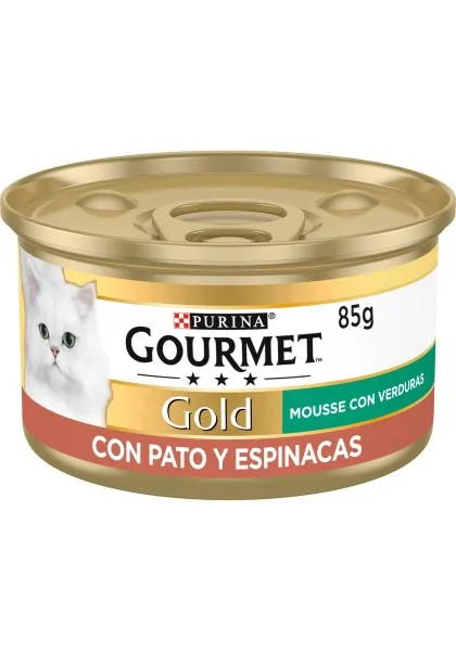 Dieta Natural Gourmet Gold Mousse Pato Espinaca Caja 24X85Gr