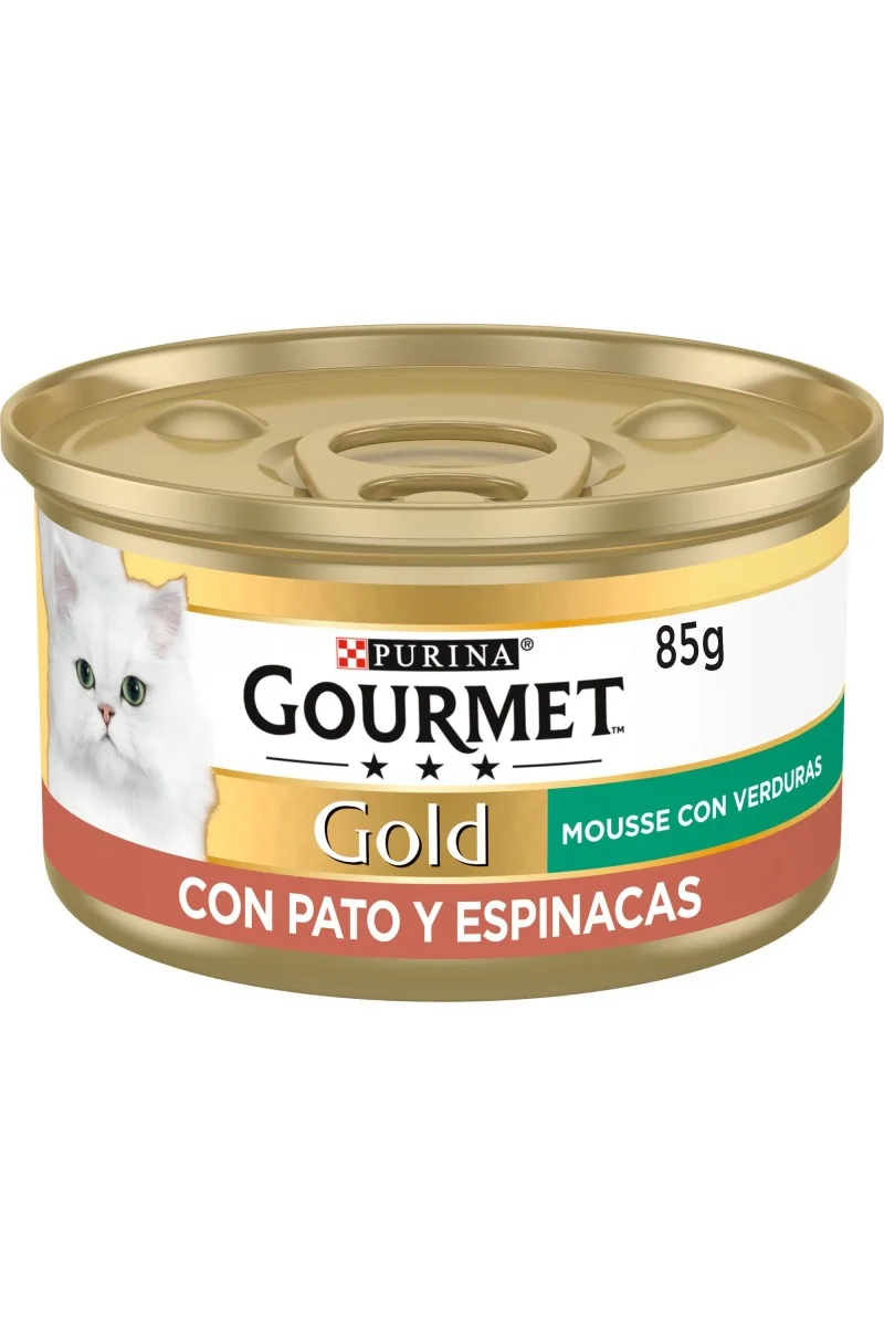 Dieta Natural Gourmet Gold Mousse Pato Espinaca Caja 24X85Gr