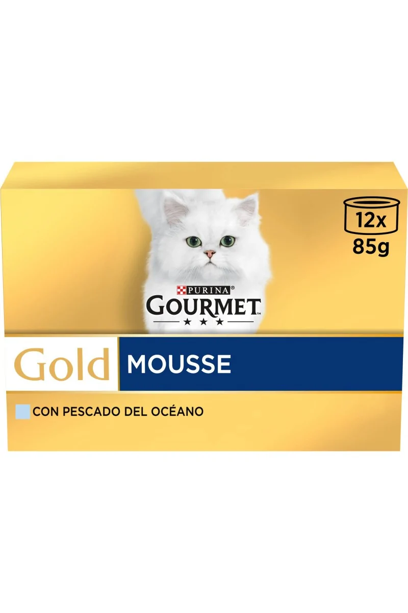 Dieta Natural Gourmet Gold Mousse Pescado Oceano Caja 12X85Gr