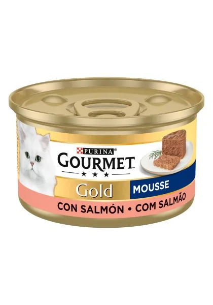 Dieta Natural Gourmet Gold Mousse Salmon Caja 24X85Gr